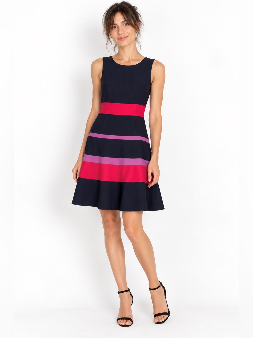 Anne Klein Colorblock Fit & Flare Dress – Size 10